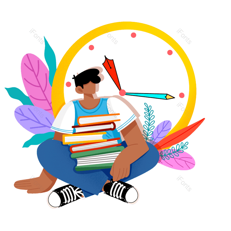 高考图片,开学季元素,扁平风PNG,青年免抠素材